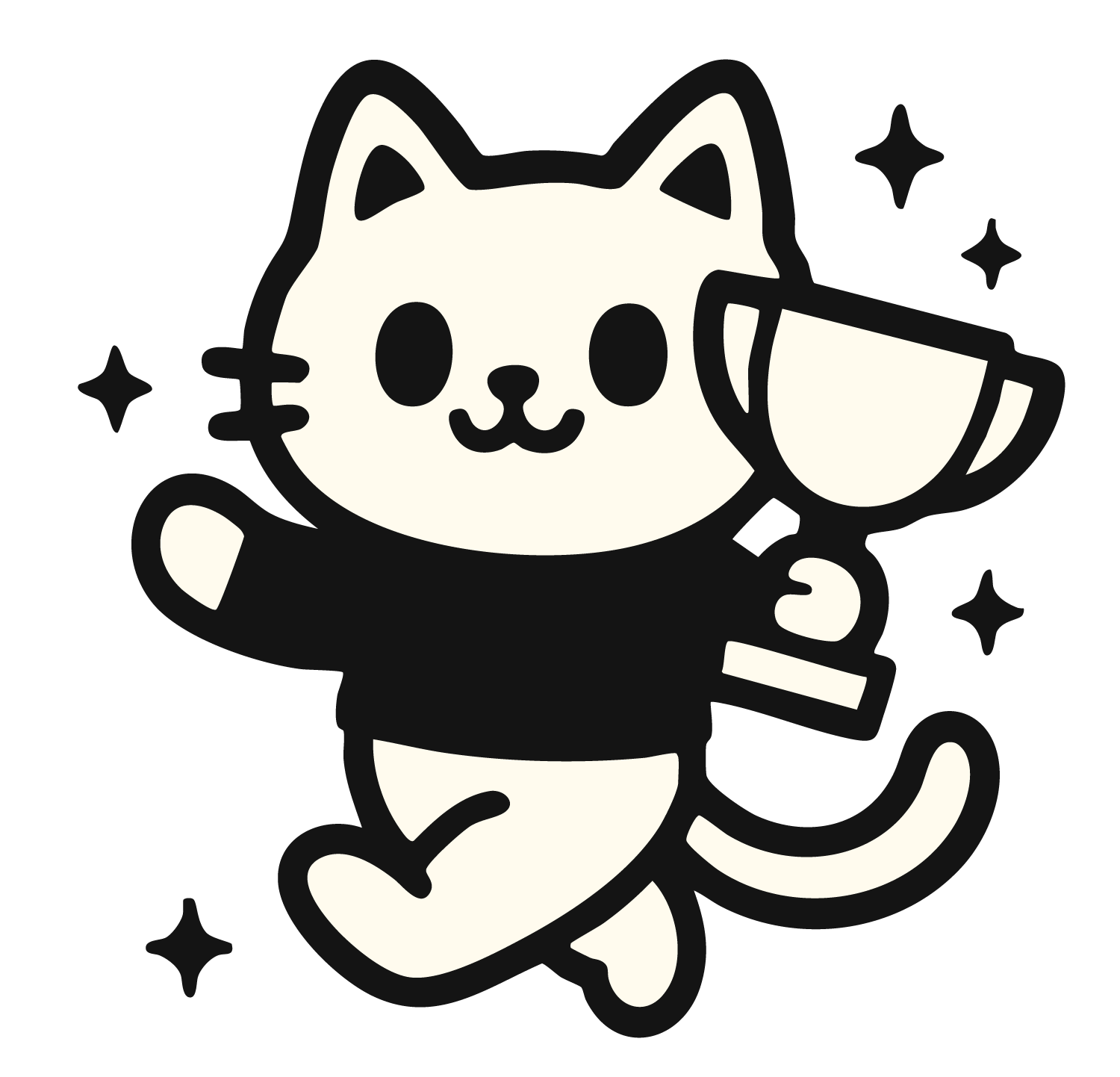 Ilustração do mascote Byte usando computador