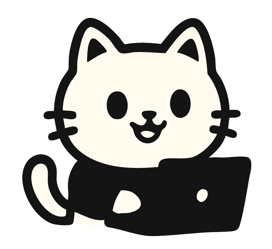 Ilustração do mascote Byte usando computador